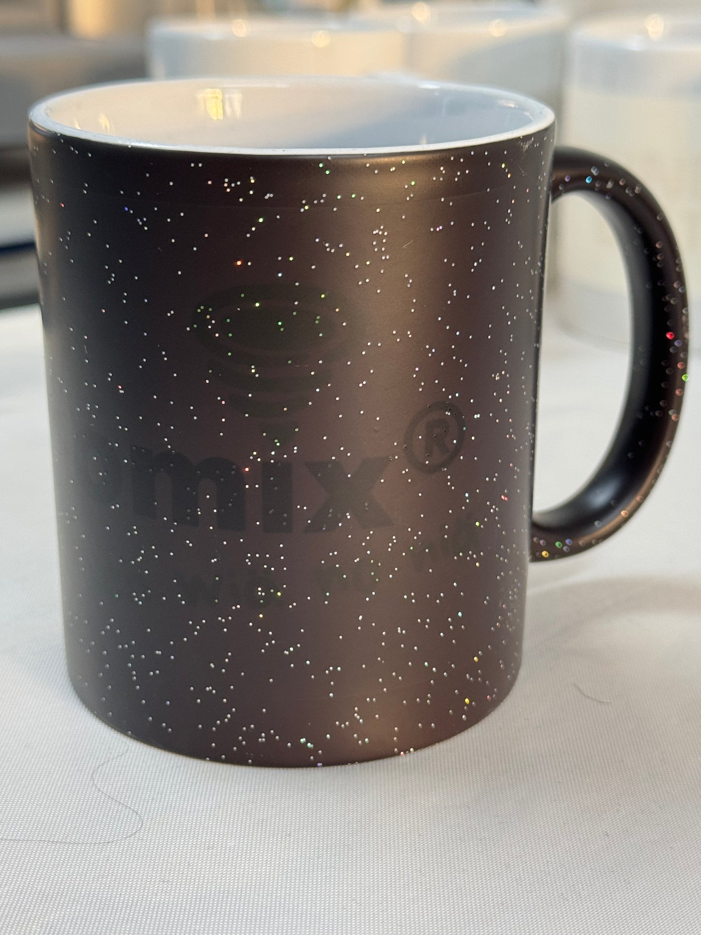 Tasse mit Logo Thermomix®, Farbwechsel mit Glitter