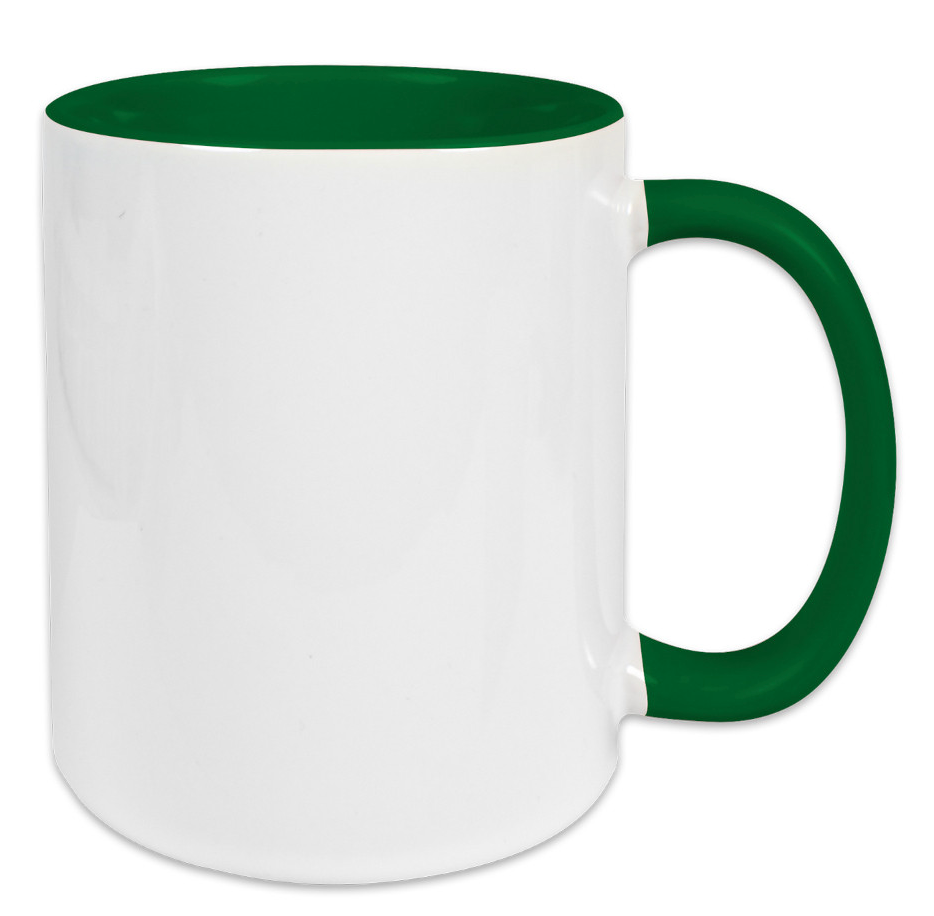Tasse weiss, Innen farbig