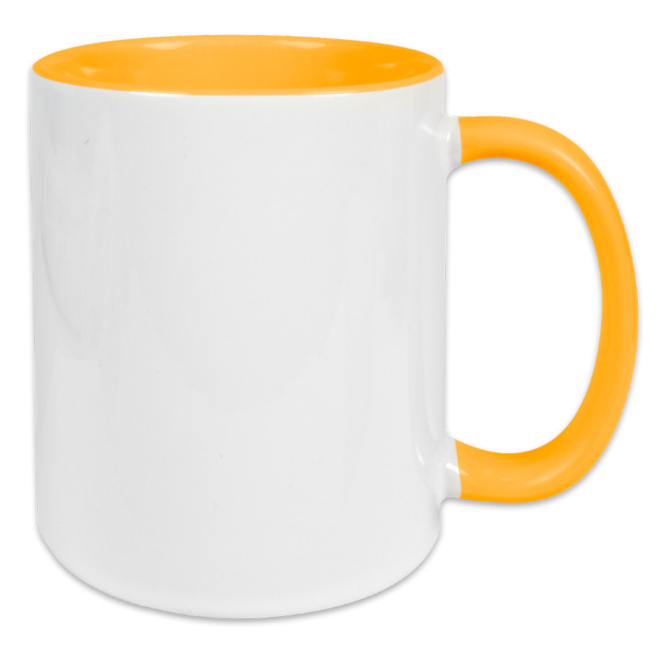 Tasse weiss, Innen farbig
